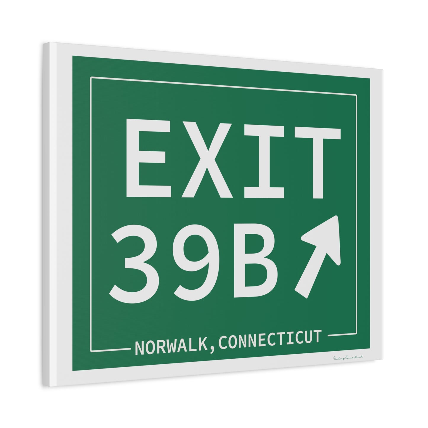 Vintage Exit 39B Merritt Parkway Sign Matte Canvas, Stretched, 1.25"