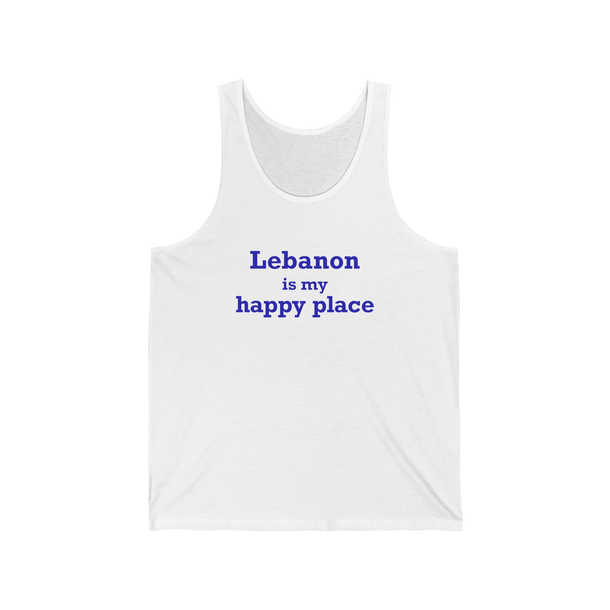 Lebanon is My Happy Place Unisex Jersey Tank Top