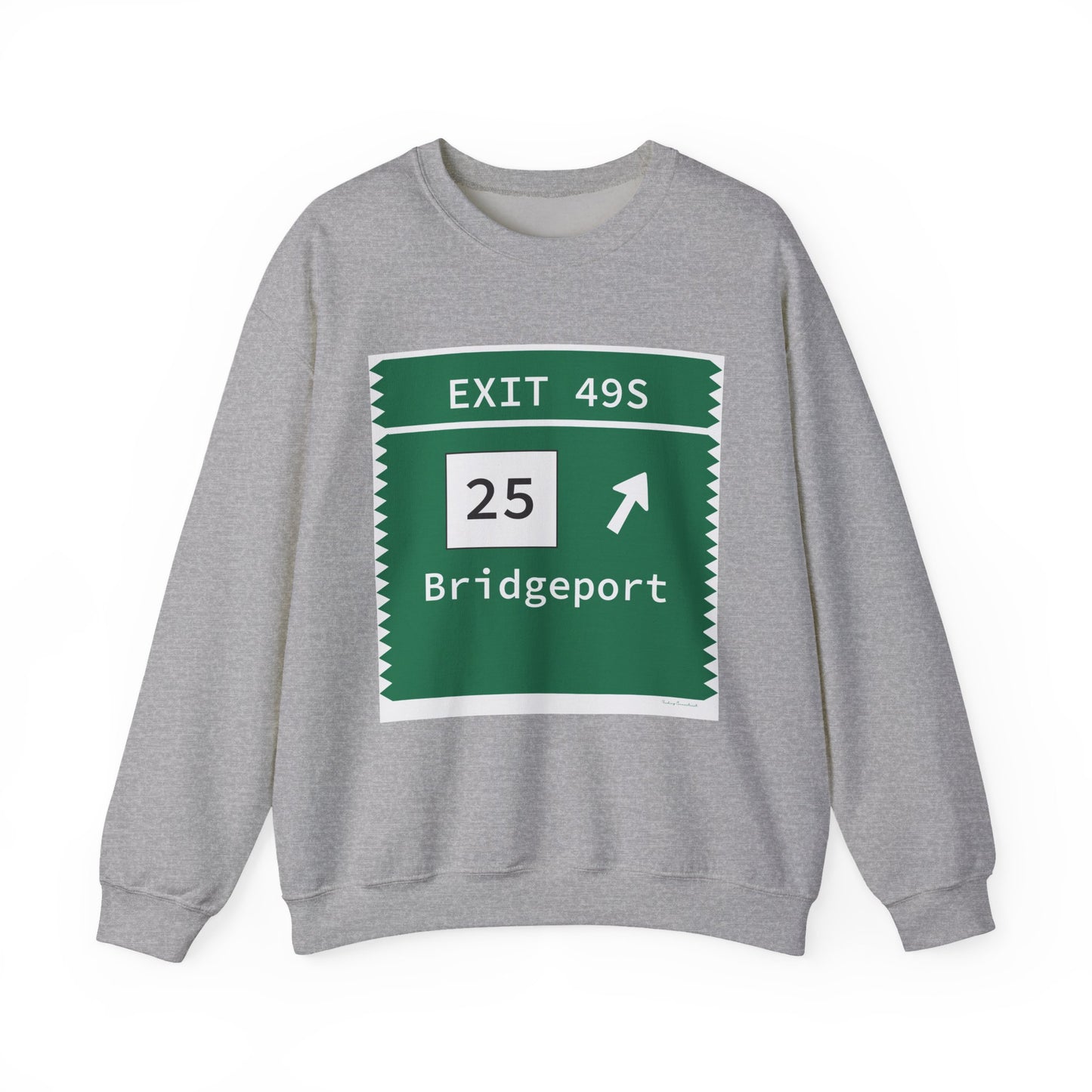 Vintage Merritt Parkway Exit 49S Sign Unisex Heavy Blend™ Crewneck Sweatshirt