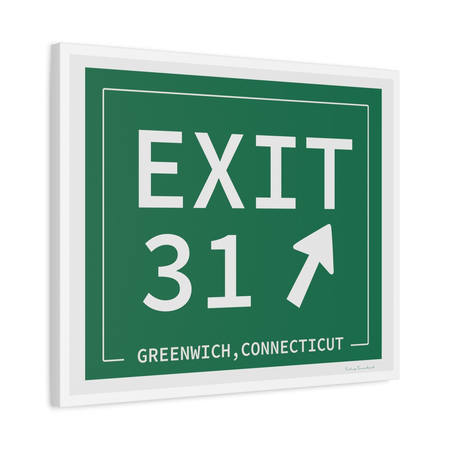 Vintage Exit 31 Merritt Parkway Sign Matte Canvas, Stretched, 1.25"