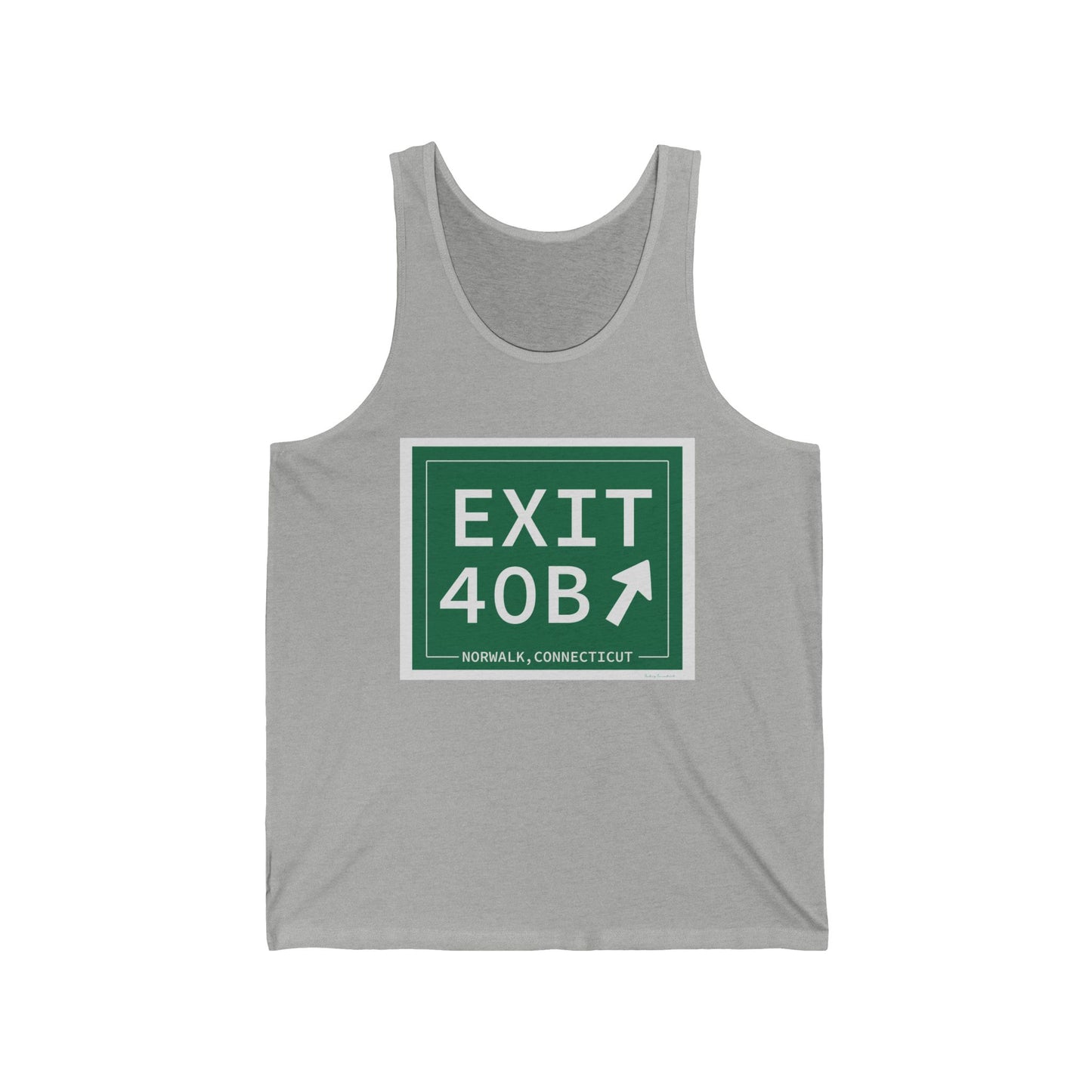 Vintage Exit 40B Merritt Parkway Sign Unisex Jersey Tank Top