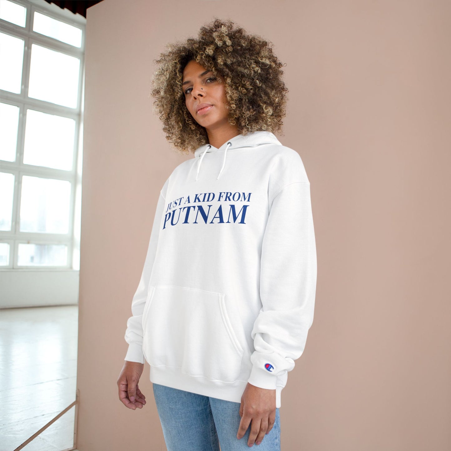 Just a kid from Putnam Champion Hoodie