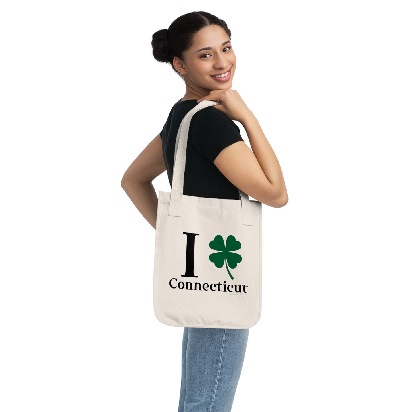 I Clover Connecticut Organic Canvas Tote Bag
