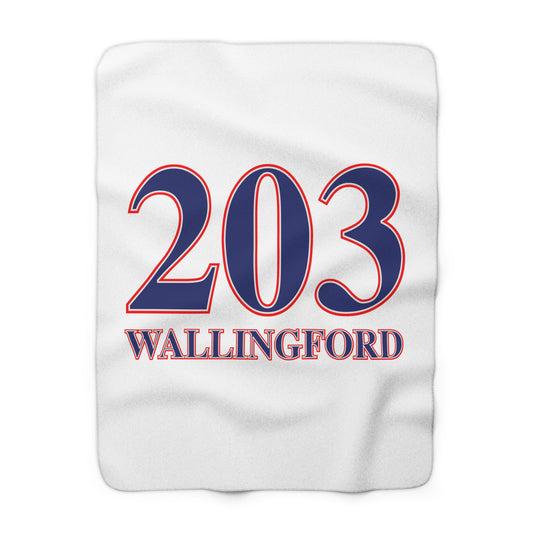 203 Wallingford Red White & Blue Sherpa Fleece Blanket