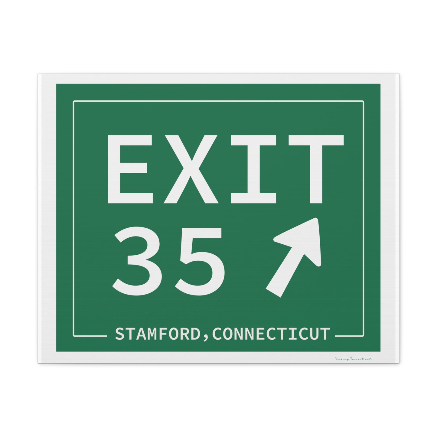Vintage Exit 35 Merritt Parkway Sign Matte Canvas, Stretched, 1.25"