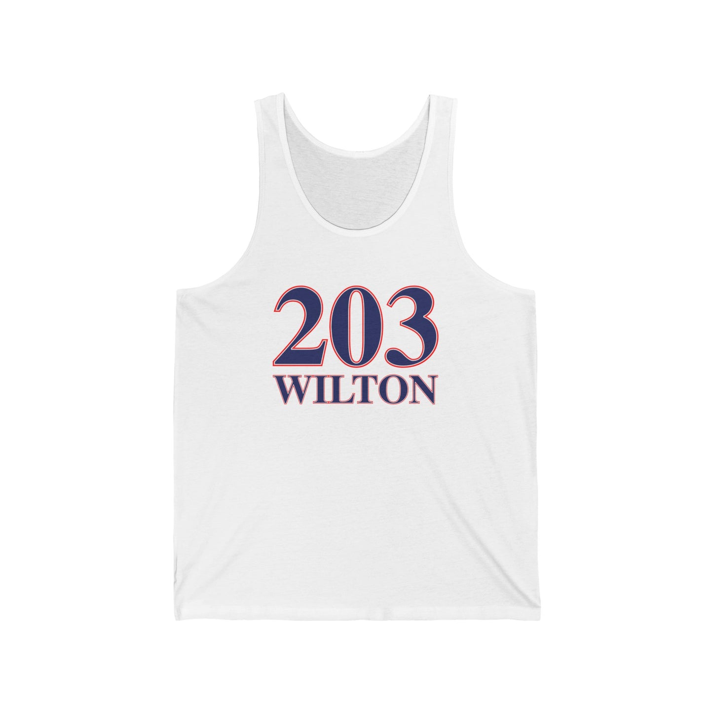203 Wilton Red, White & Blue Unisex Jersey Tank Top