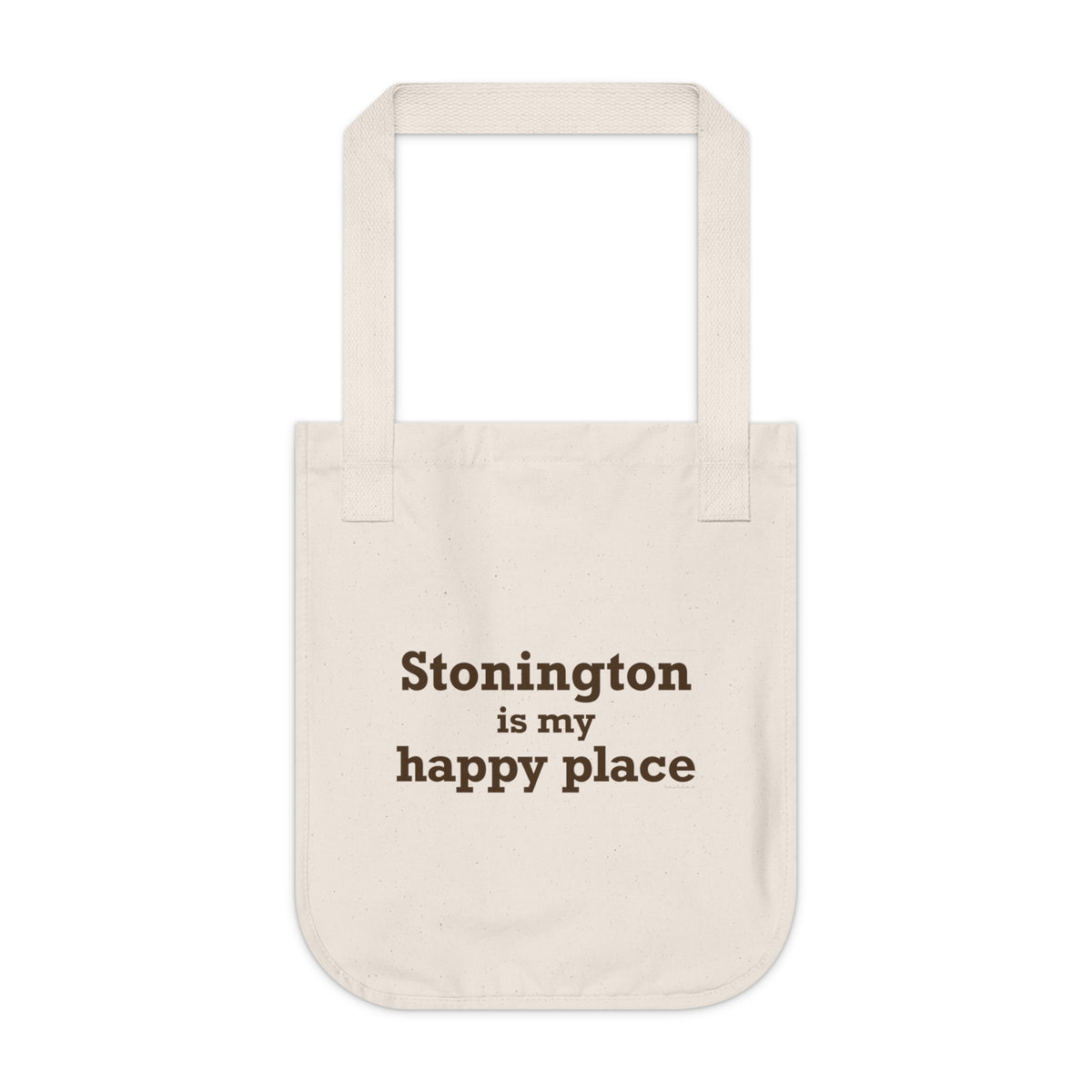 Stonington is My Happy Place Organic Canvas Tote Bag
