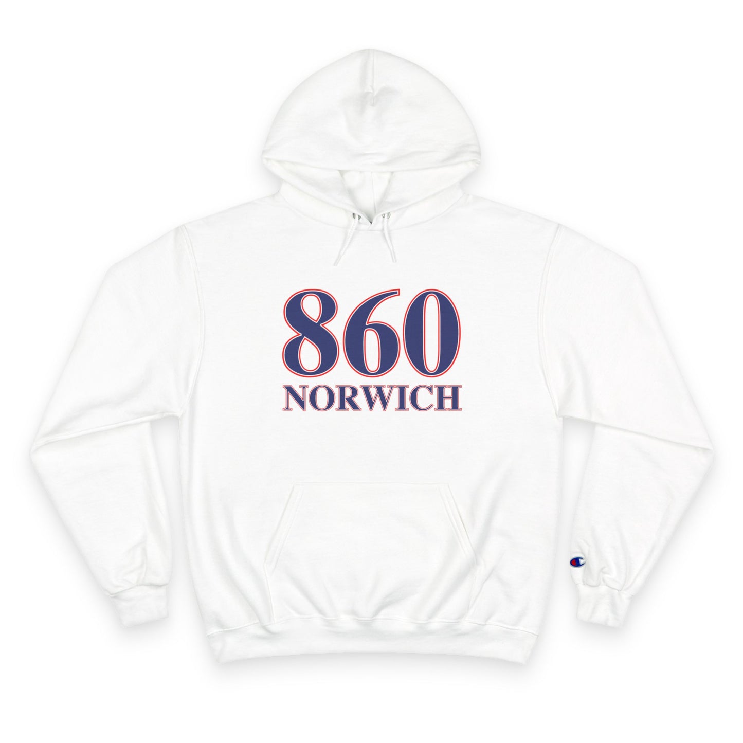 860 Norwich Red White & Blue Champion Hoodie