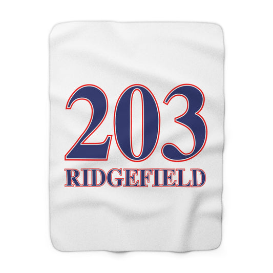 203 Ridgefield Red White & Blue Sherpa Fleece Blanket