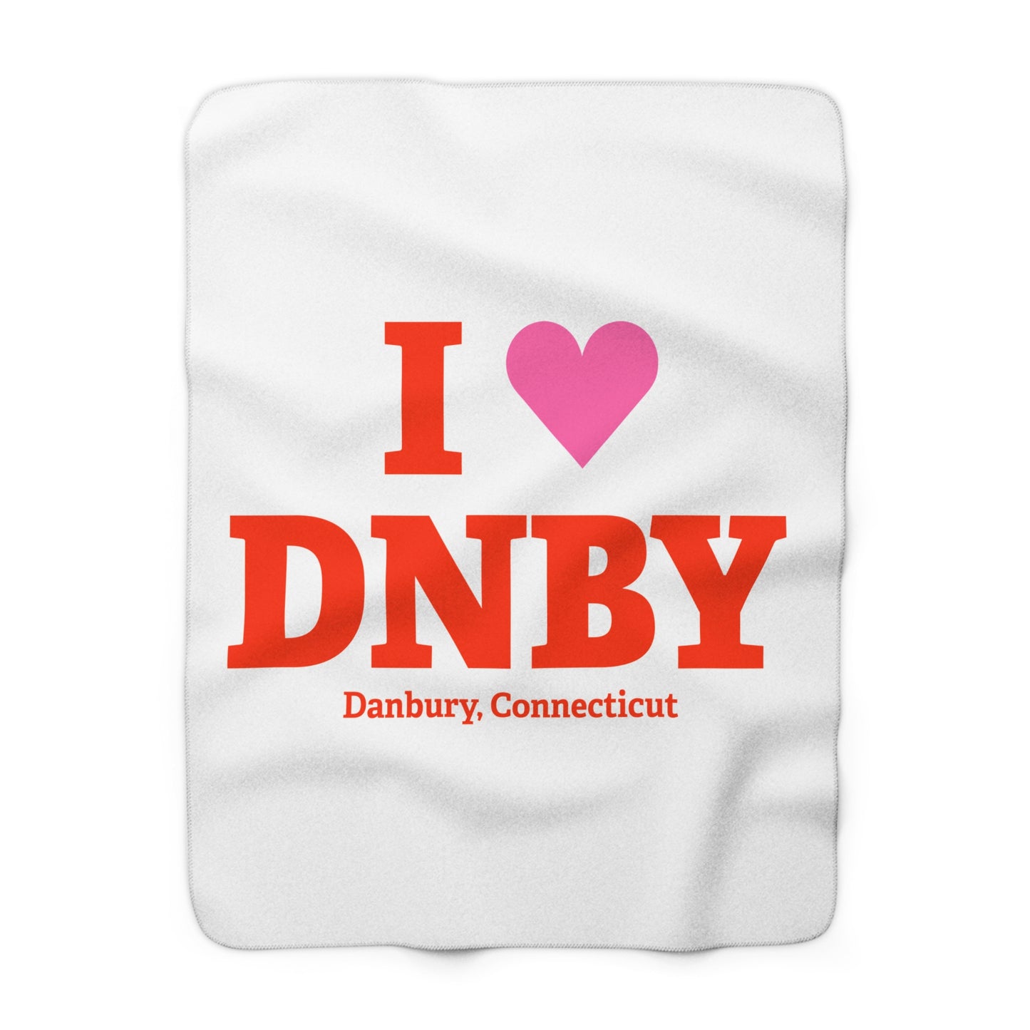 I Heart DNBY Sherpa Fleece Blanket