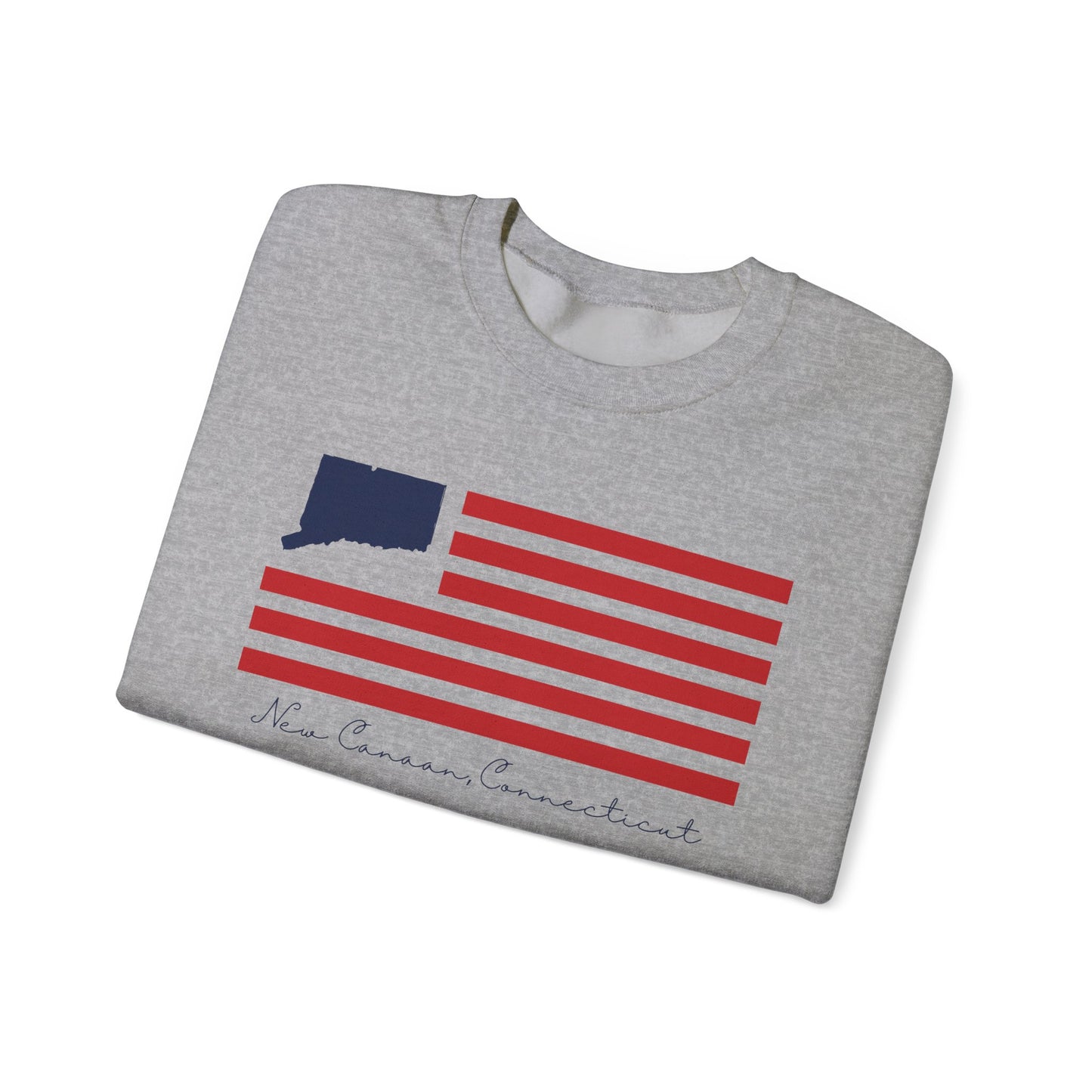 New Canaan Connecticut Flag Unisex Heavy Blend™ Crewneck Sweatshirt