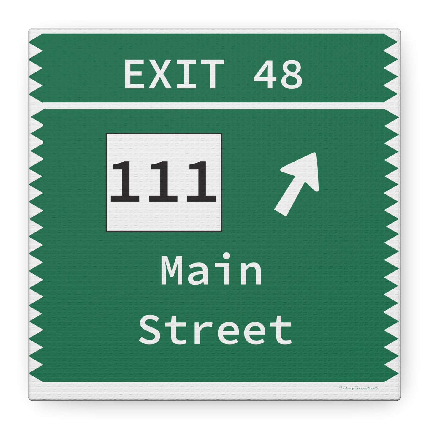 Vintage Merritt Parkway Exit 48 Sign Matte Canvas, Stretched, 1.25"