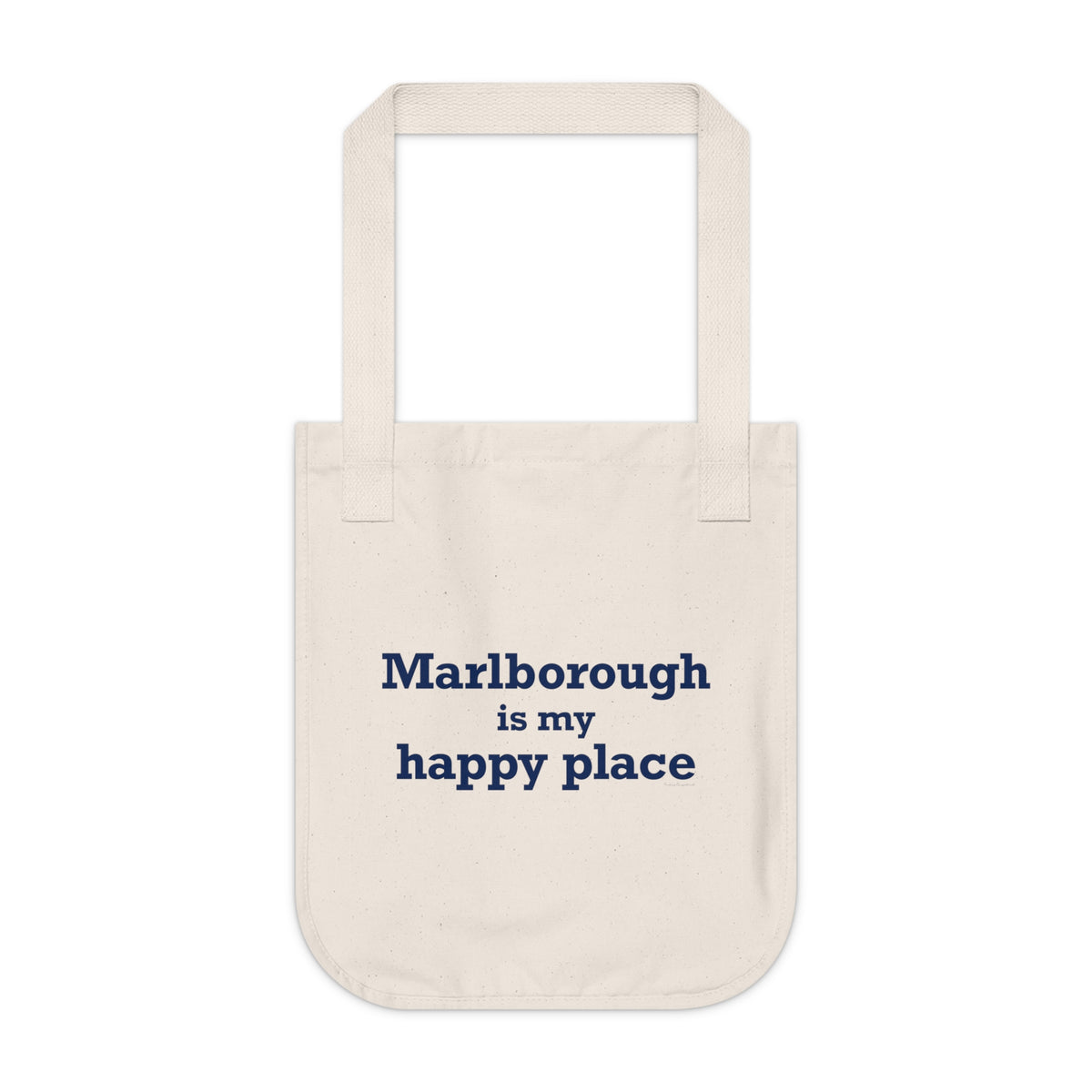 Marlborough is My Happy Place Organic Canvas Tote Bag