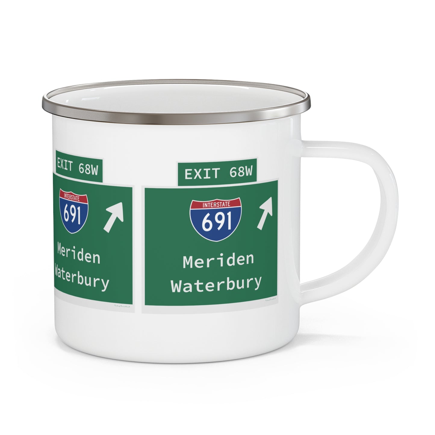 Vintage WCP Exit 68W Enamel Camping Mug