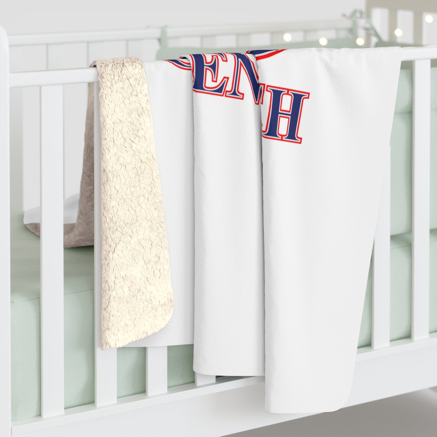 203 Greenwich Red White & Blue Sherpa Fleece Blanket