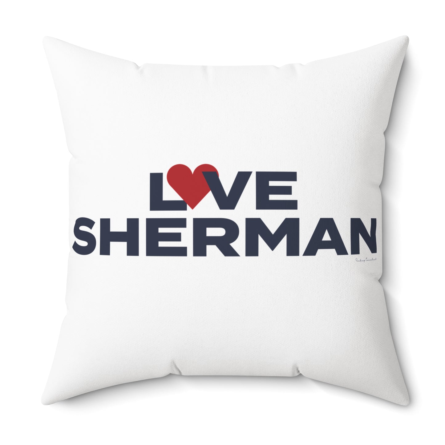 Love Sherman Spun Polyester Square Pillow