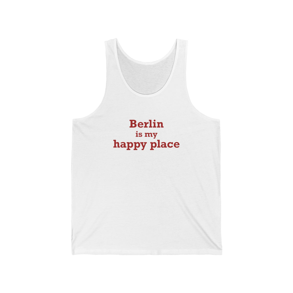 Berlin is My Happy Place Unisex Jersey Tank Top