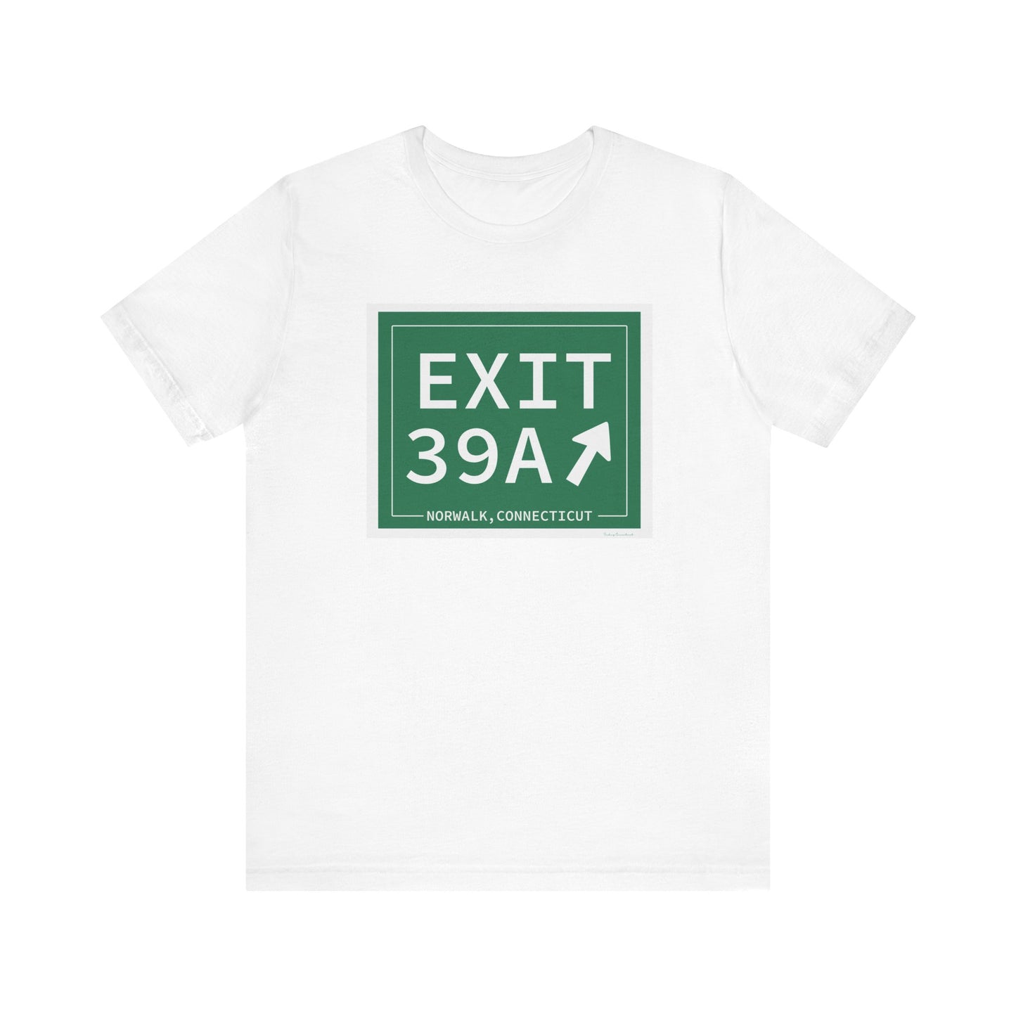 Vintage Exit 39A Merritt Parkway Sign Unisex Jersey Short Sleeve T-Shirt