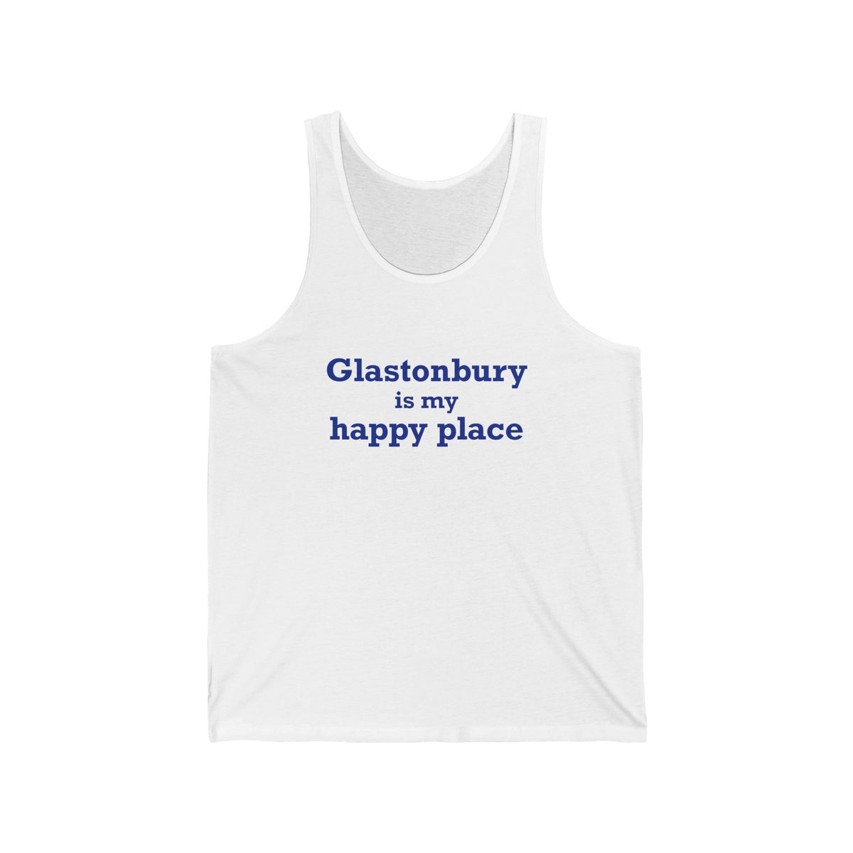 Glastonbury is My Happy Place Unisex Jersey Tank Top