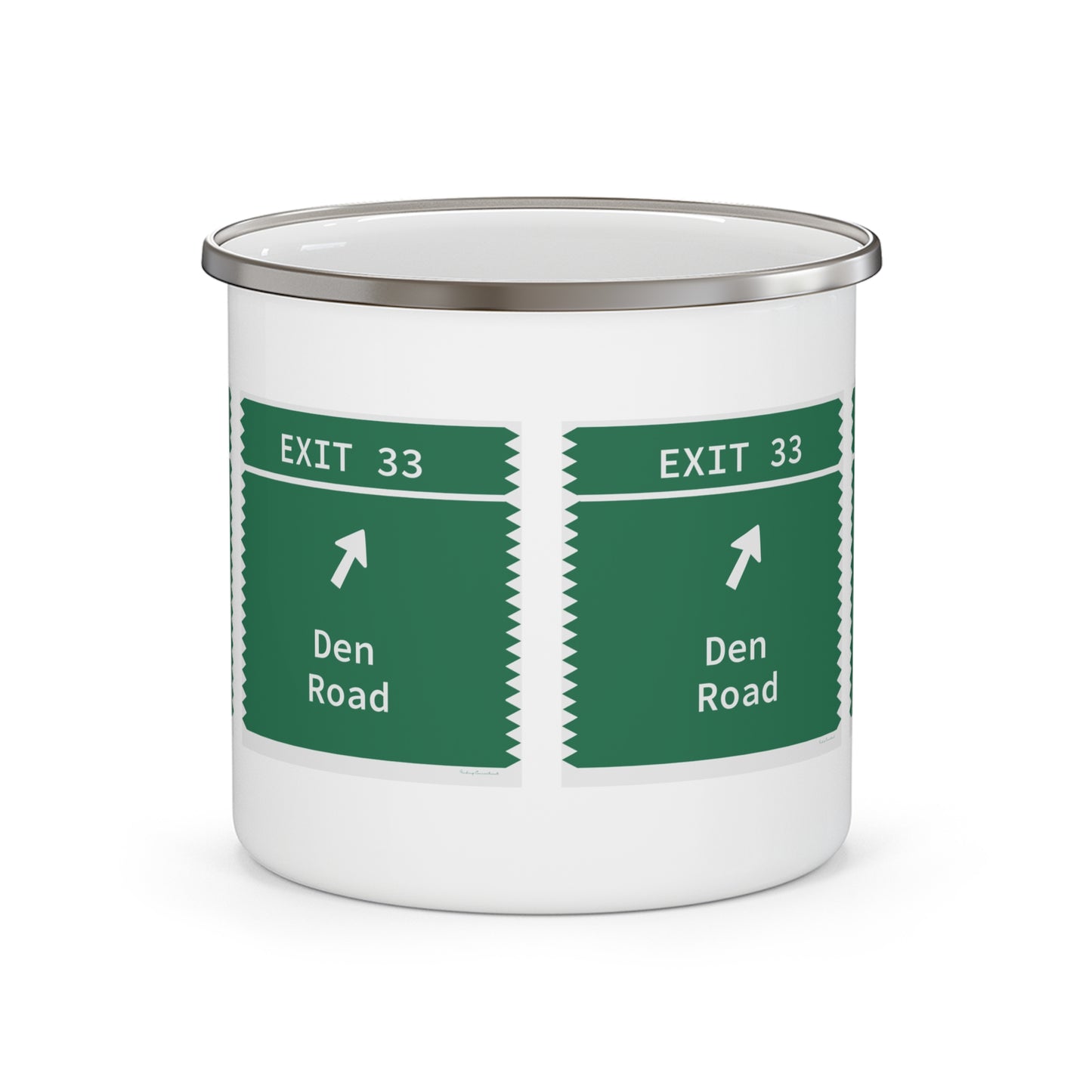 Vintage Merritt Parkway Exit 33 Sign Enamel Camping Mug