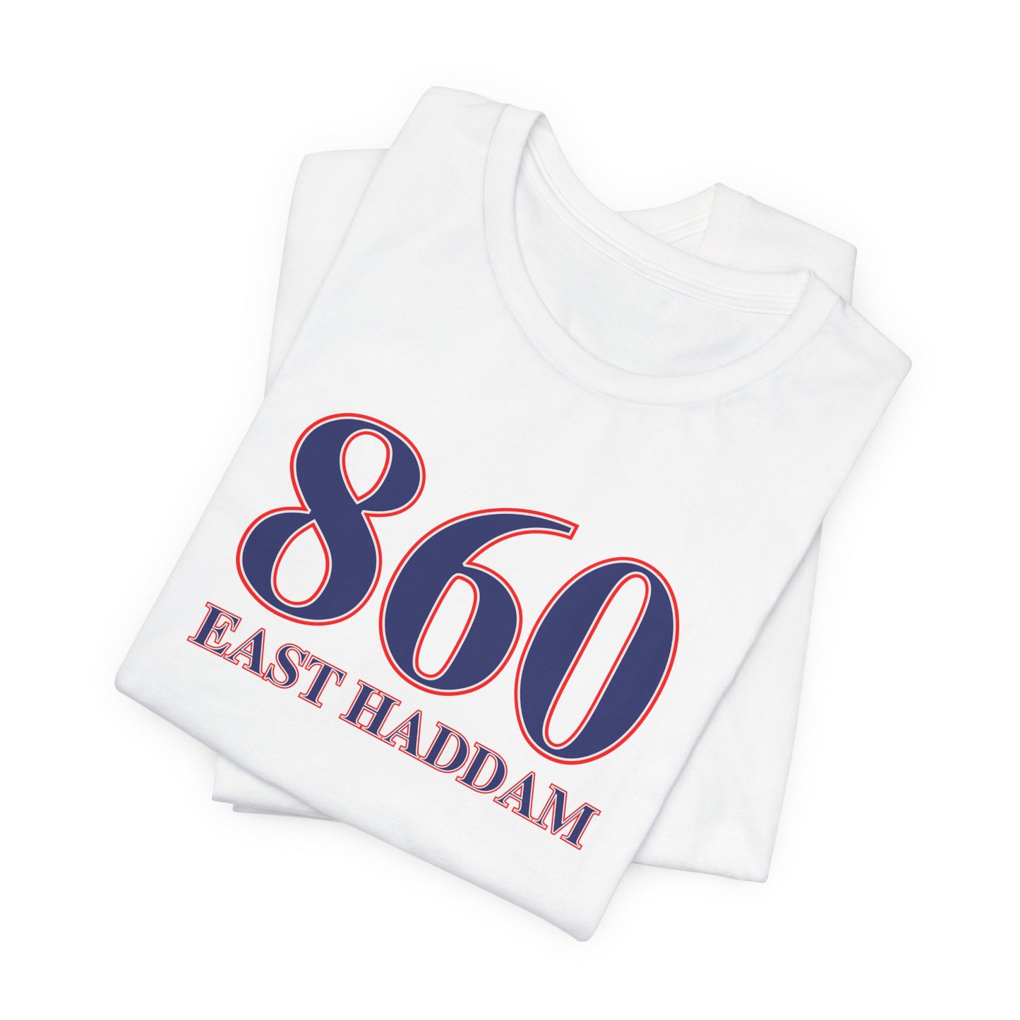 860 East Haddam Red White & Blue Unisex Jersey Short Sleeve T-Shirt