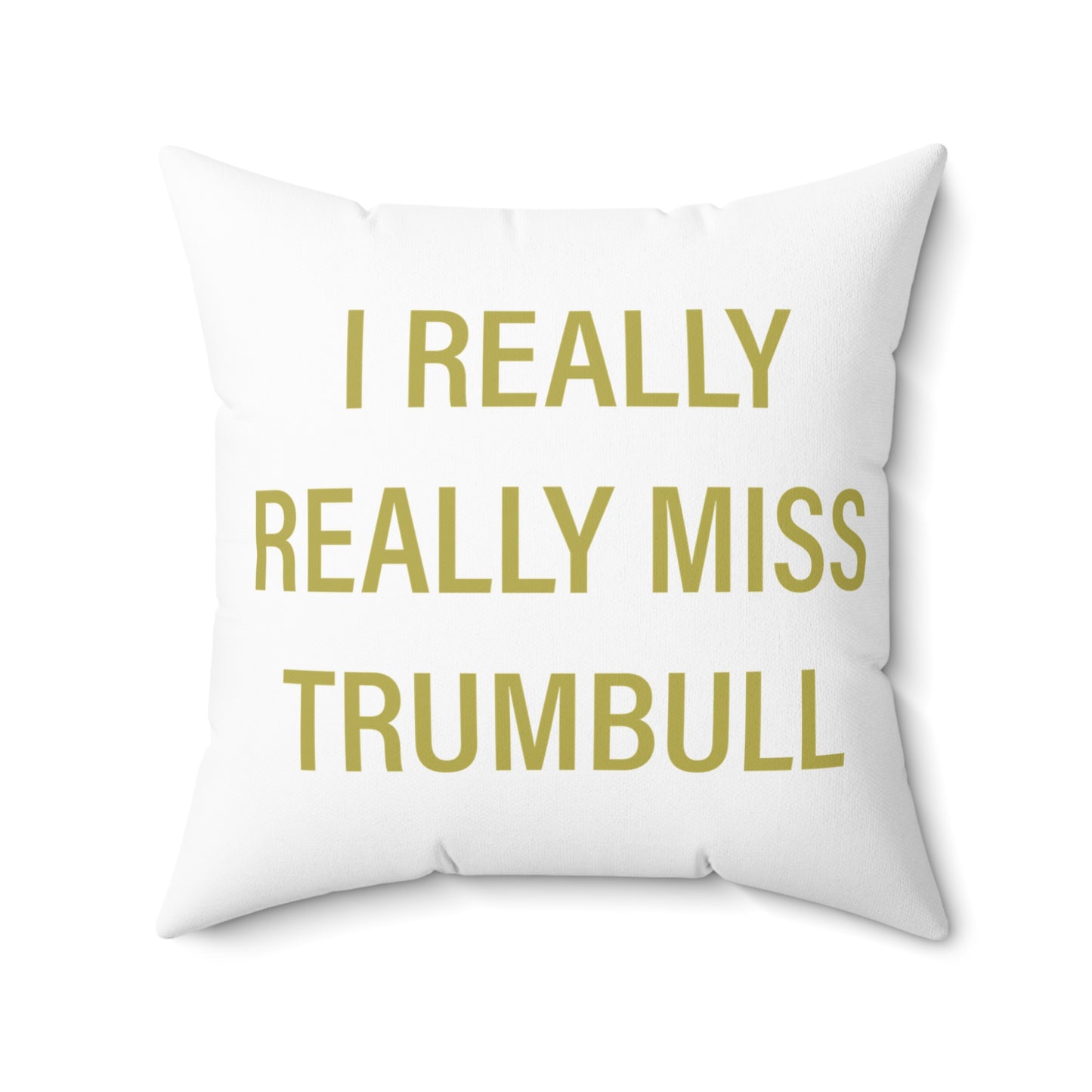 I Really Really Miss Trumbull Spun Polyester Square Pillow