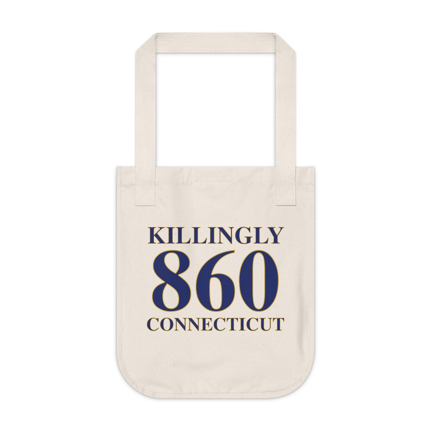 Killingly 860 Connecticut Organic Canvas Tote Bag