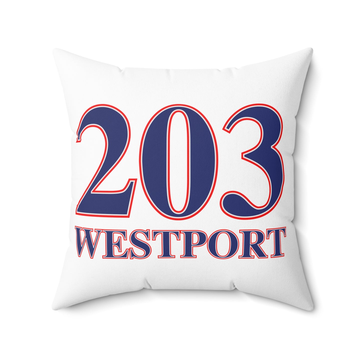 203 Westport Red White & Blue Spun Polyester Square Pillow
