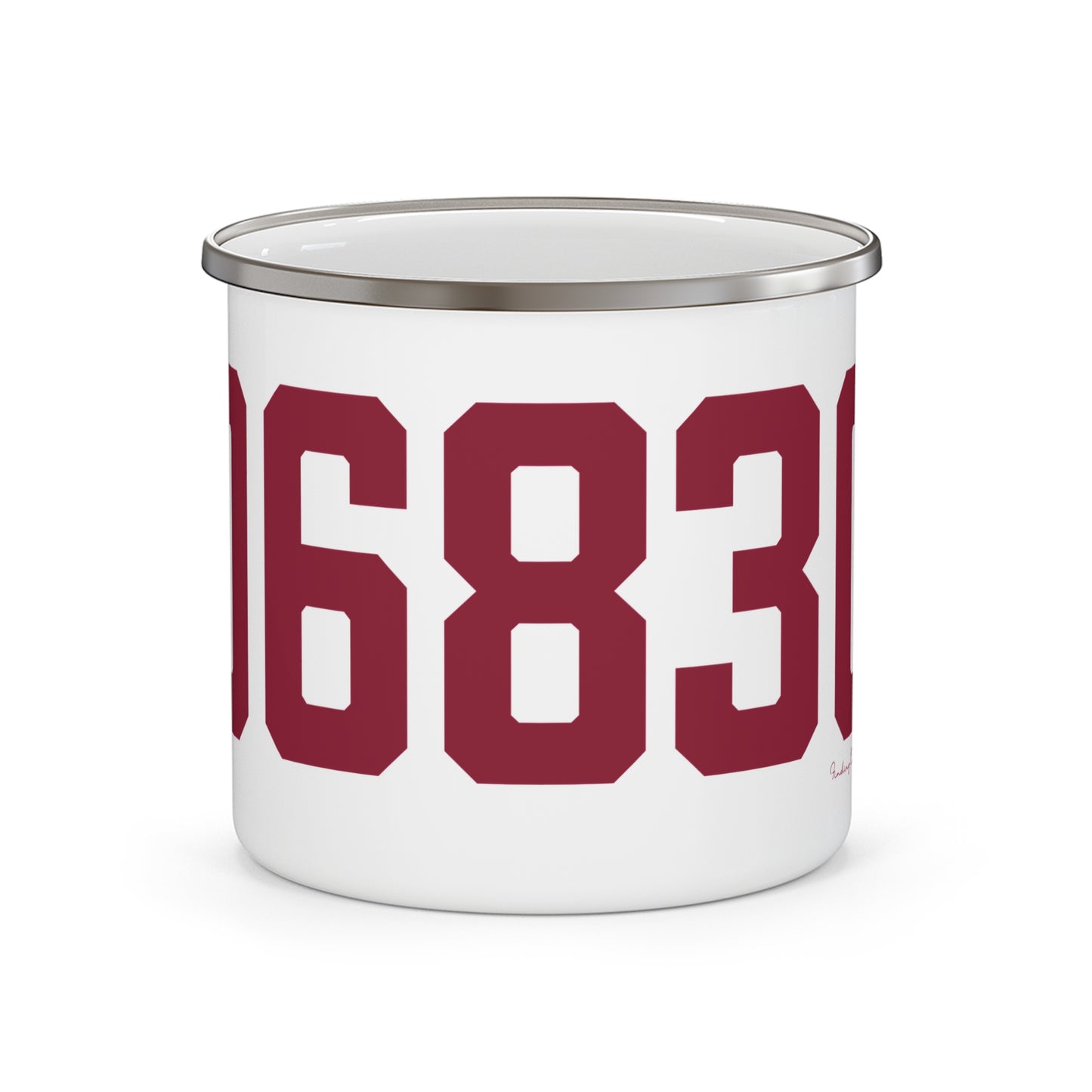 06830 - Greenwich Connecticut Zip Code Enamel Camping Mug