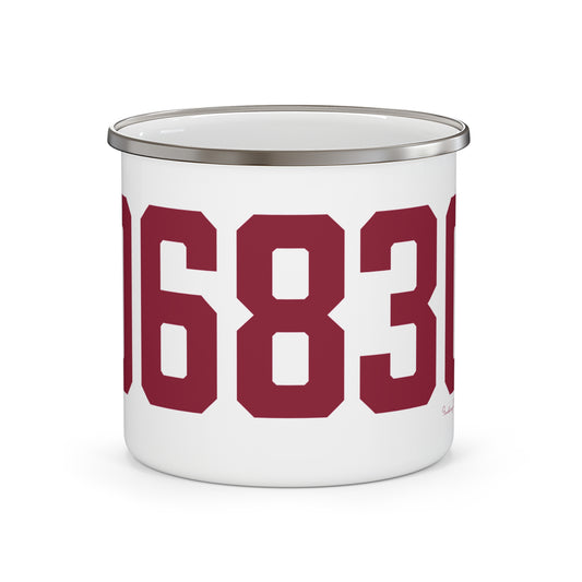06830 - Greenwich Connecticut Zip Code Enamel Camping Mug