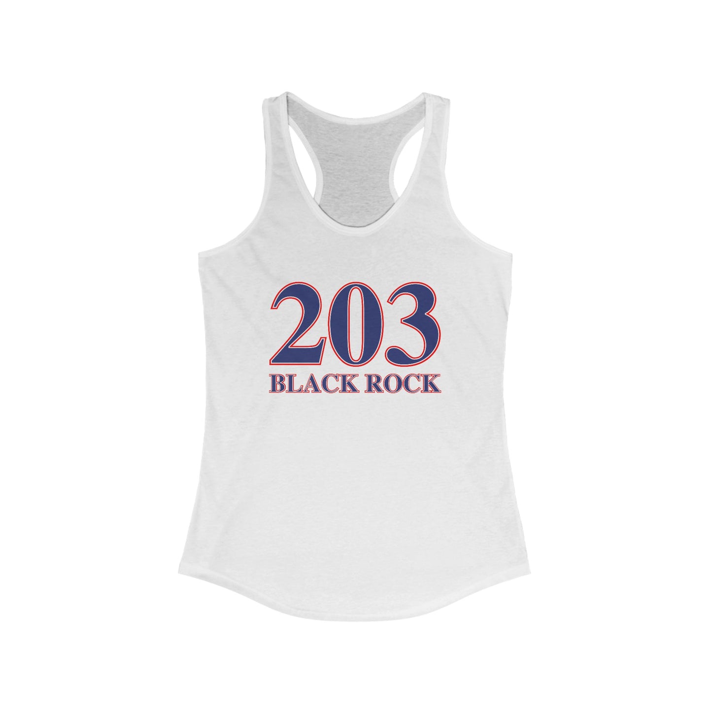 203 Black Rock Red White & Blue Women's Ideal Racerback Tank Top
