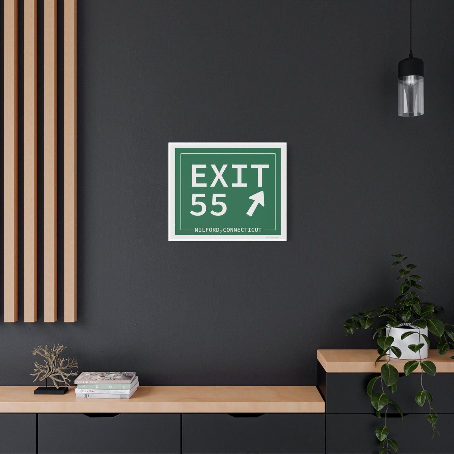 Vintage Exit 55 WCP Sign Matte Canvas, Stretched, 1.25"