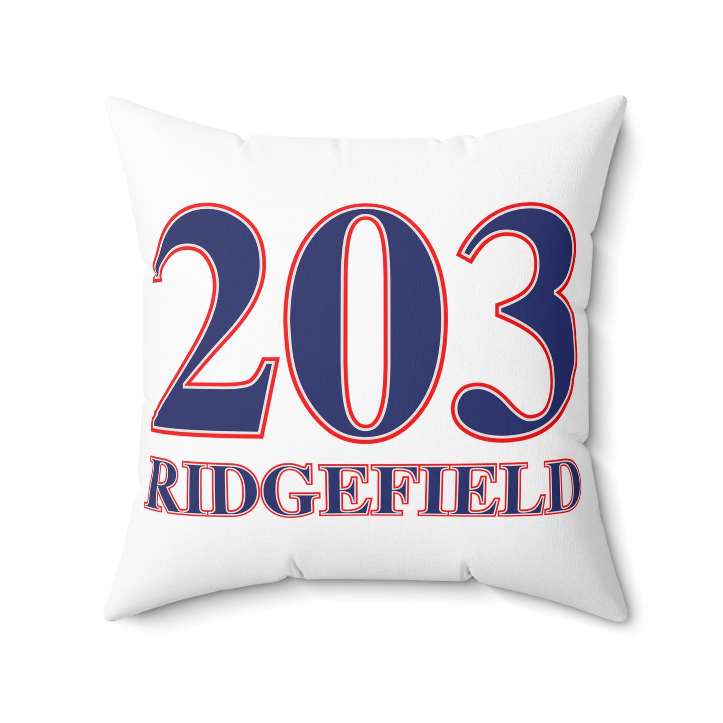203 Ridgefield Red White & Blue Spun Polyester Square Pillow