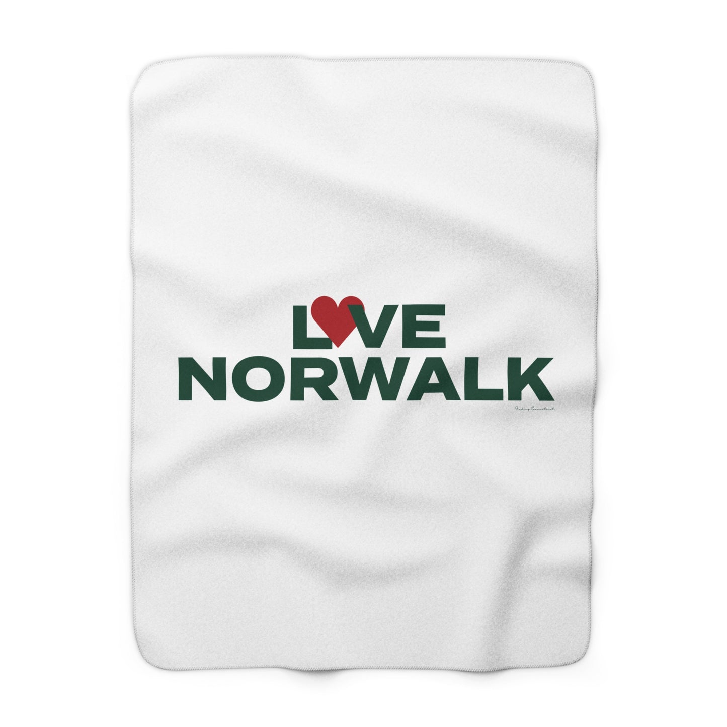 Love Norwalk Sherpa Fleece Blanket