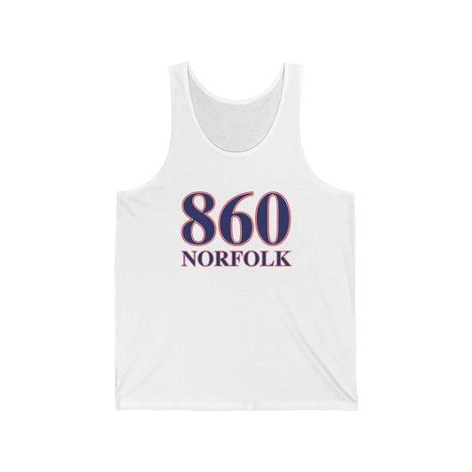 860 Norfolk Red White & Blue Unisex Jersey Tank Top