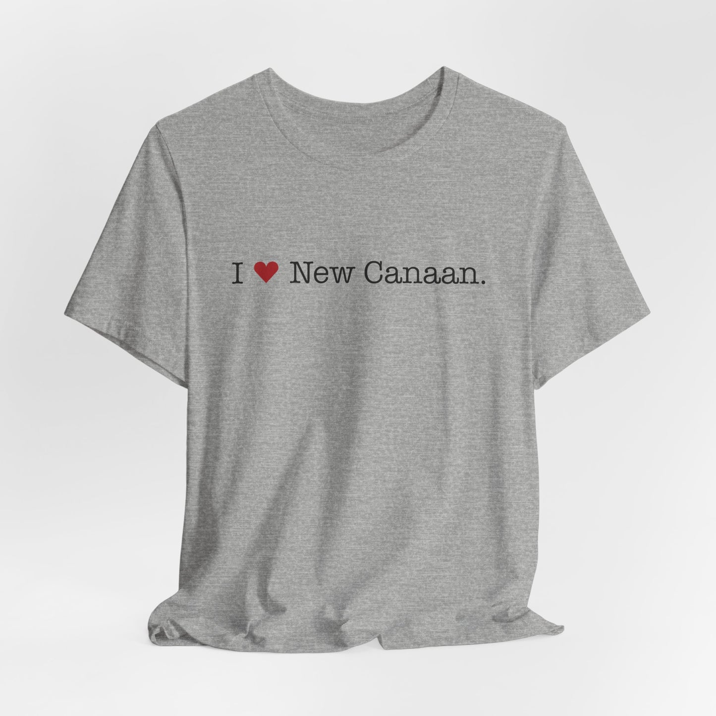 I Heart New Canaan. Unisex Jersey Short Sleeve T-Shirt