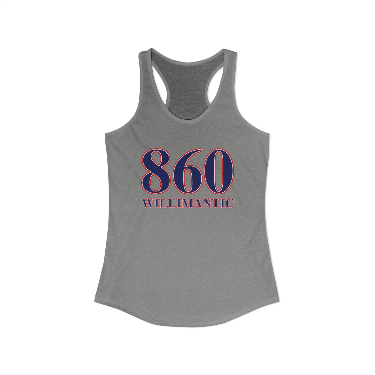 860 Willimantic Red, White & Blue Women's Ideal Racerback Tank Top