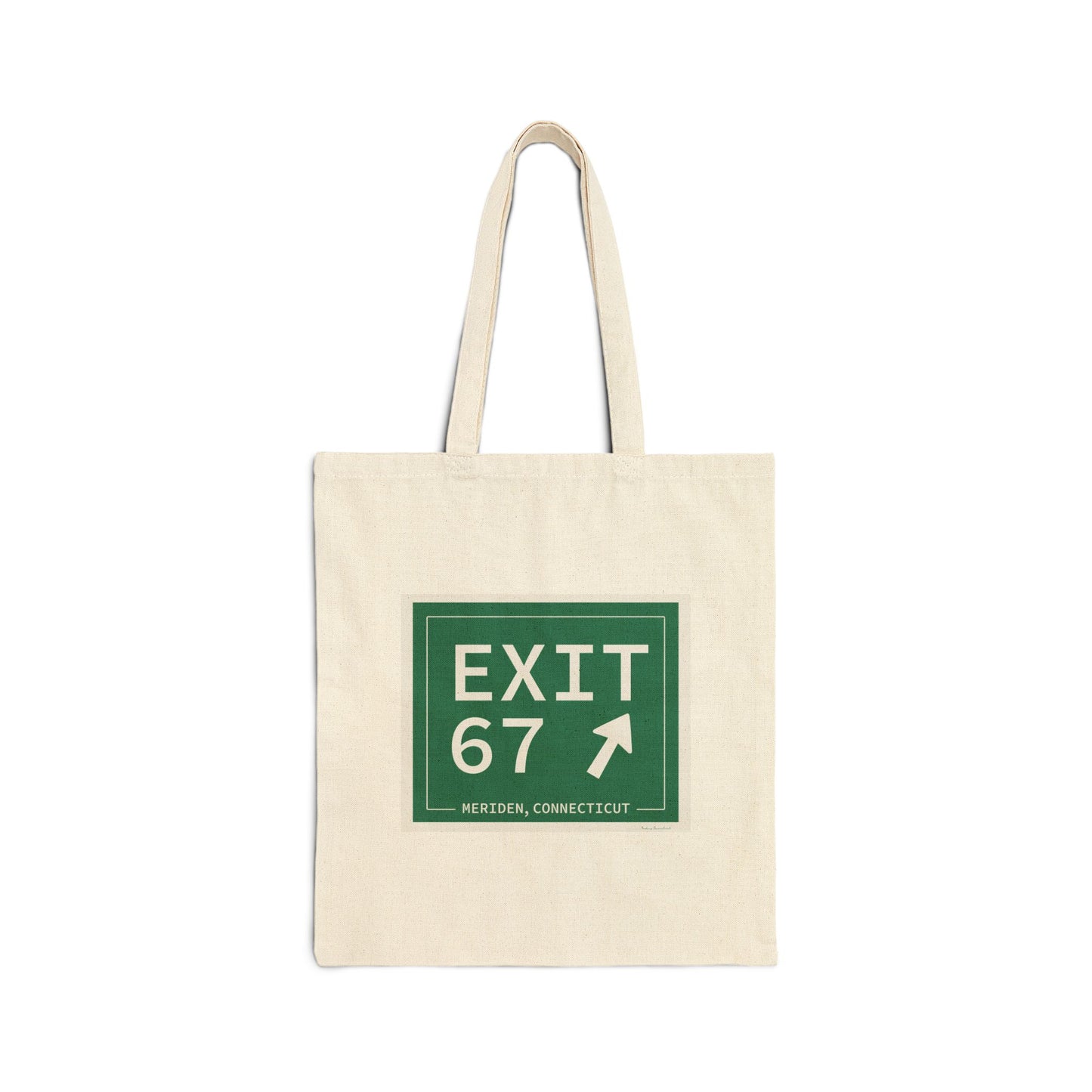 Vintage Exit 67 WCP Sign Cotton Canvas Tote Bag