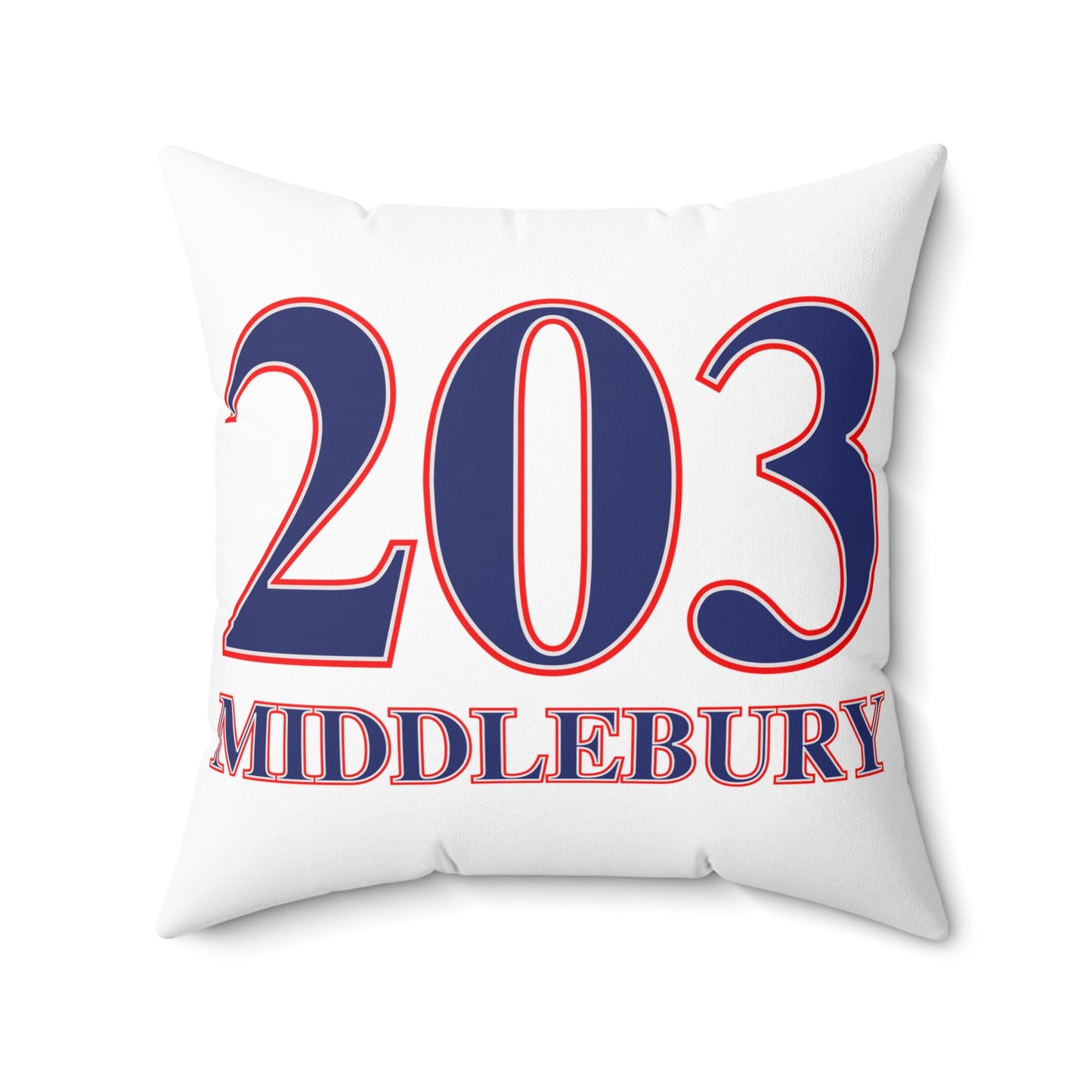 203 Middlebury Red White & Blue Spun Polyester Square Pillow