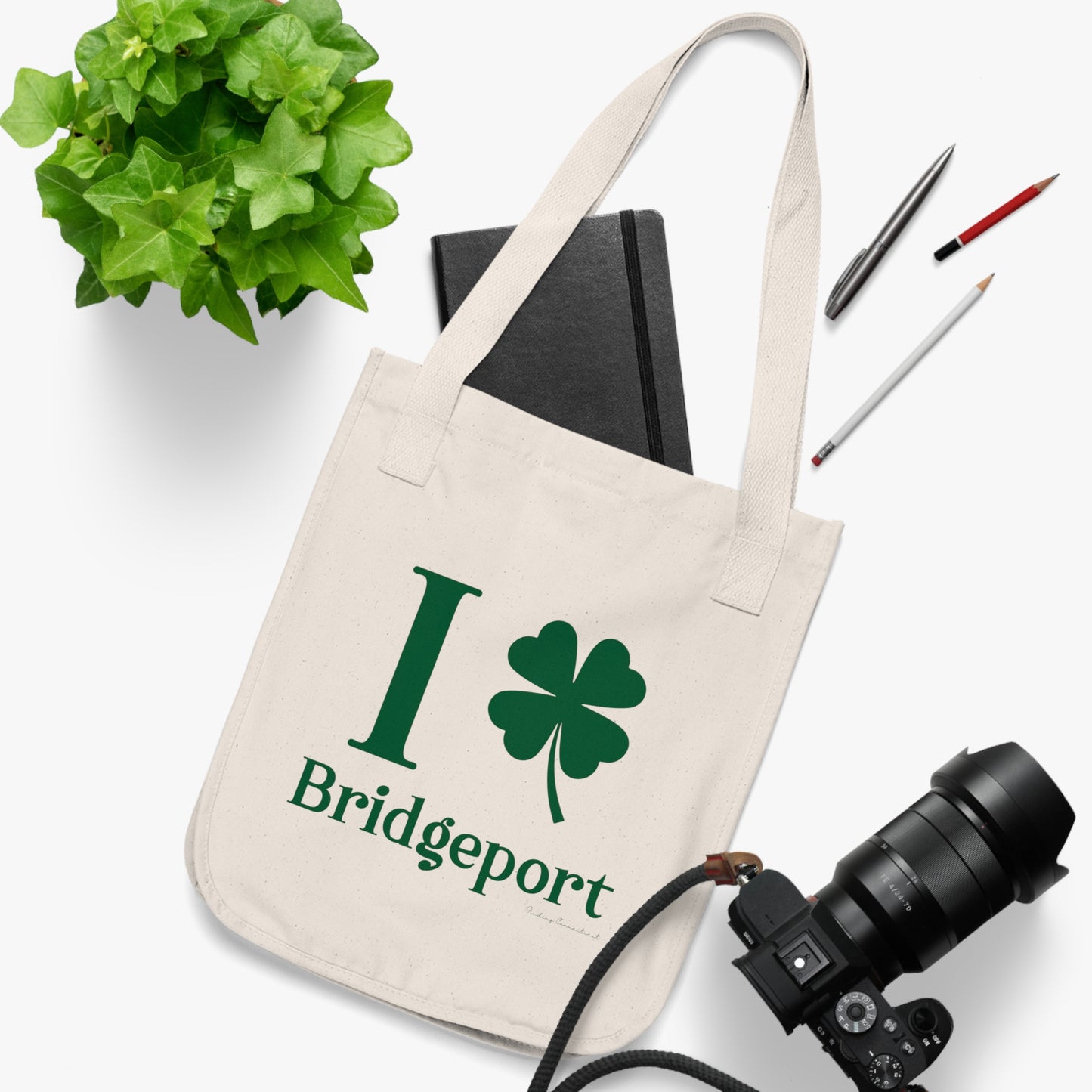 I Clover Bridgeport Organic Canvas Tote Bag