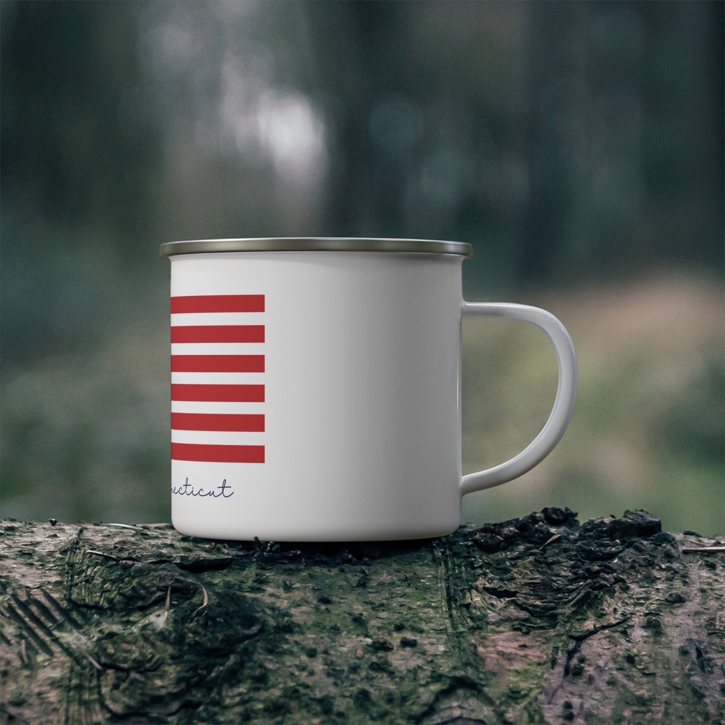 Westport Connecticut Flag Enamel Camping Mug