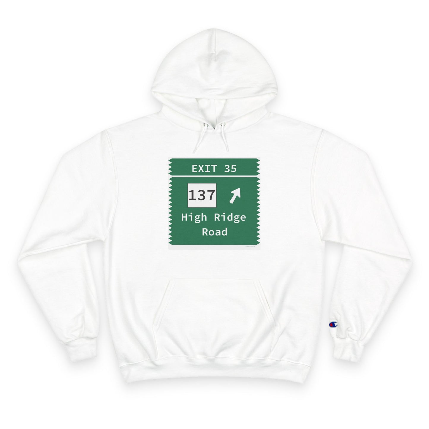 Vintage Merritt Parkway Exit 35 Sign Champion Hoodie