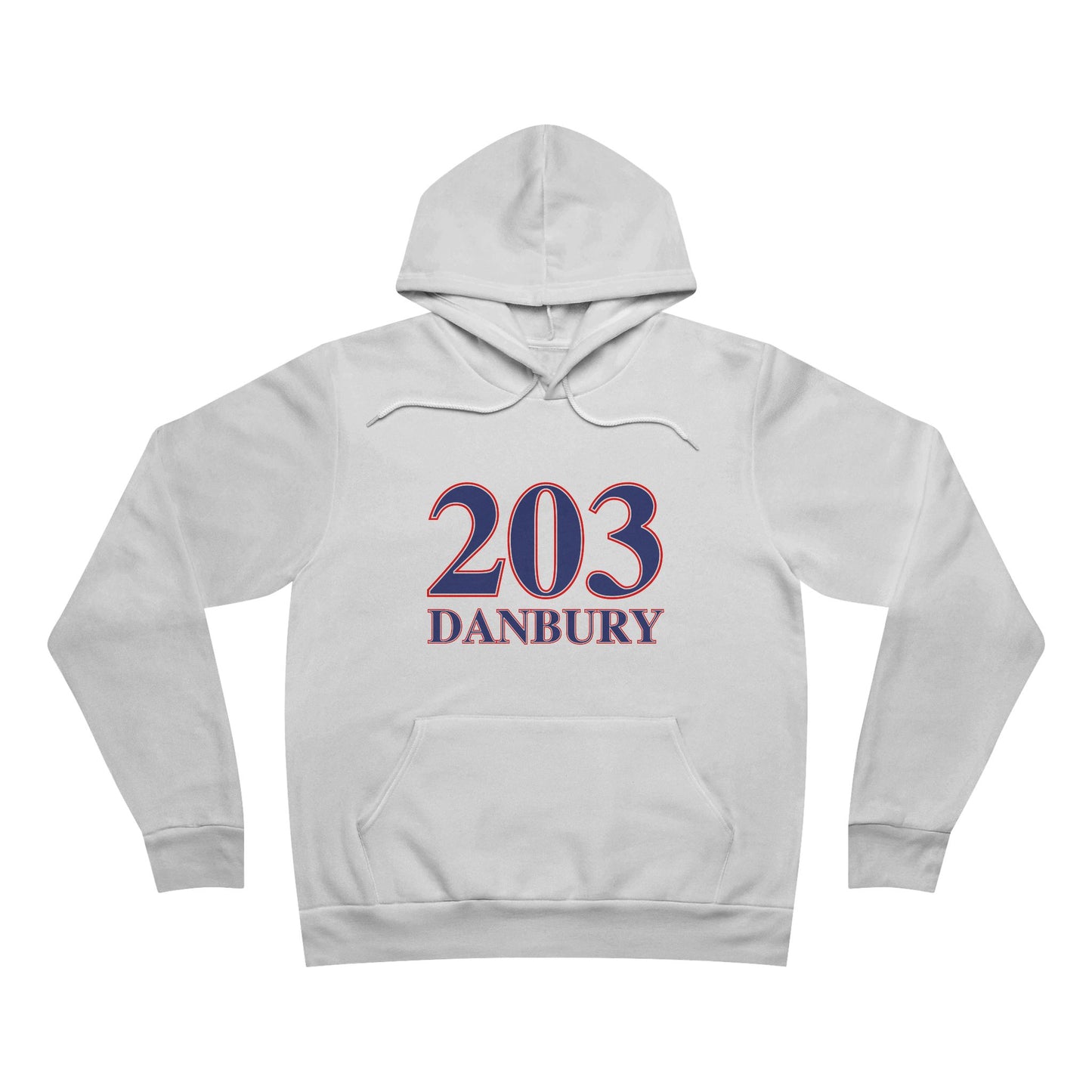203 Danbury Red, White & Blue Unisex Sponge Fleece Pullover Hoodie