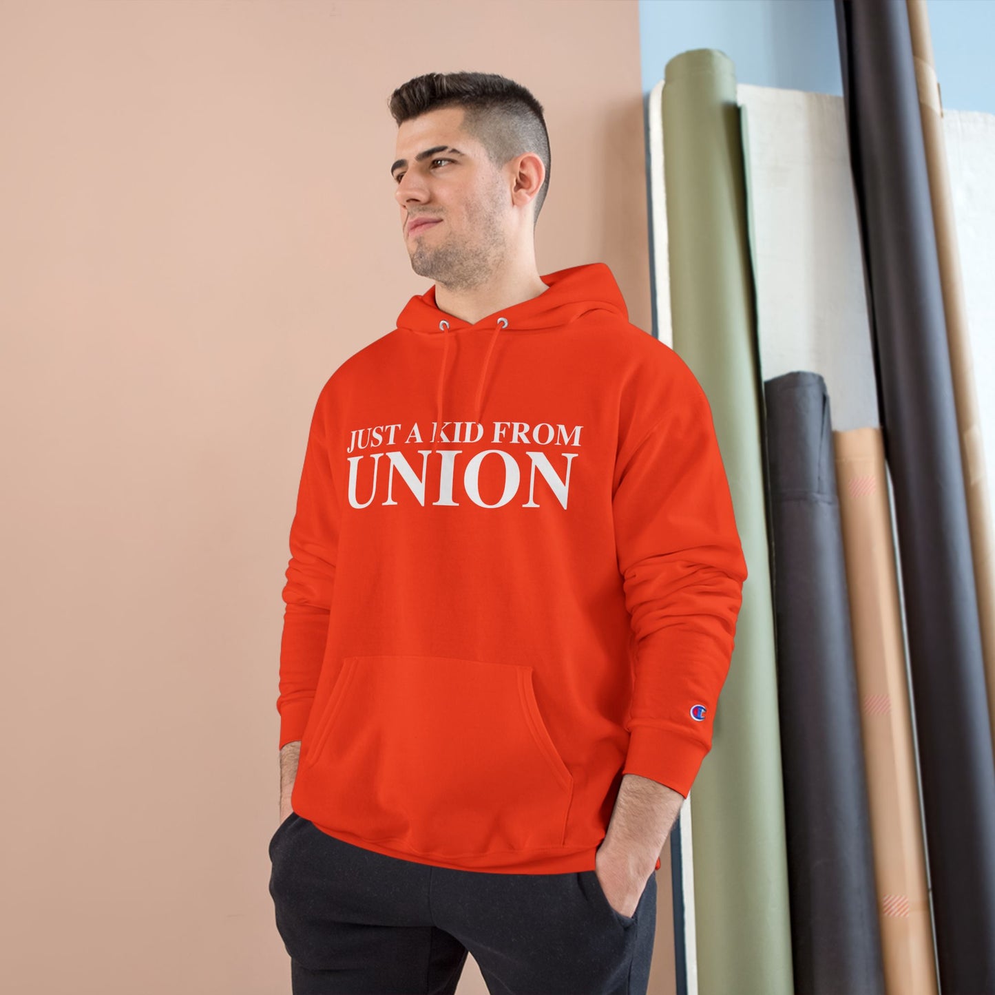 Just a kid from Union Champion Hoodie