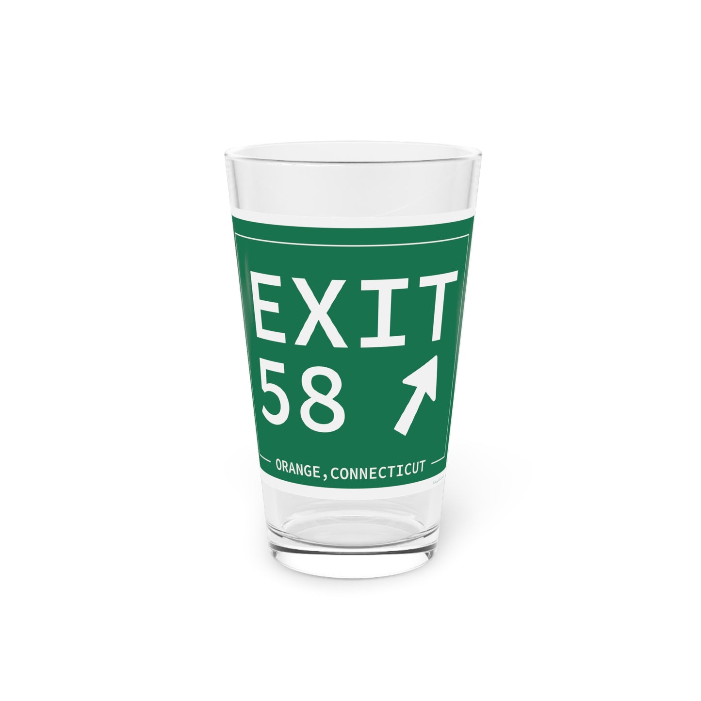 Vintage Exit 56 WCP Sign Pint Glass, 16oz