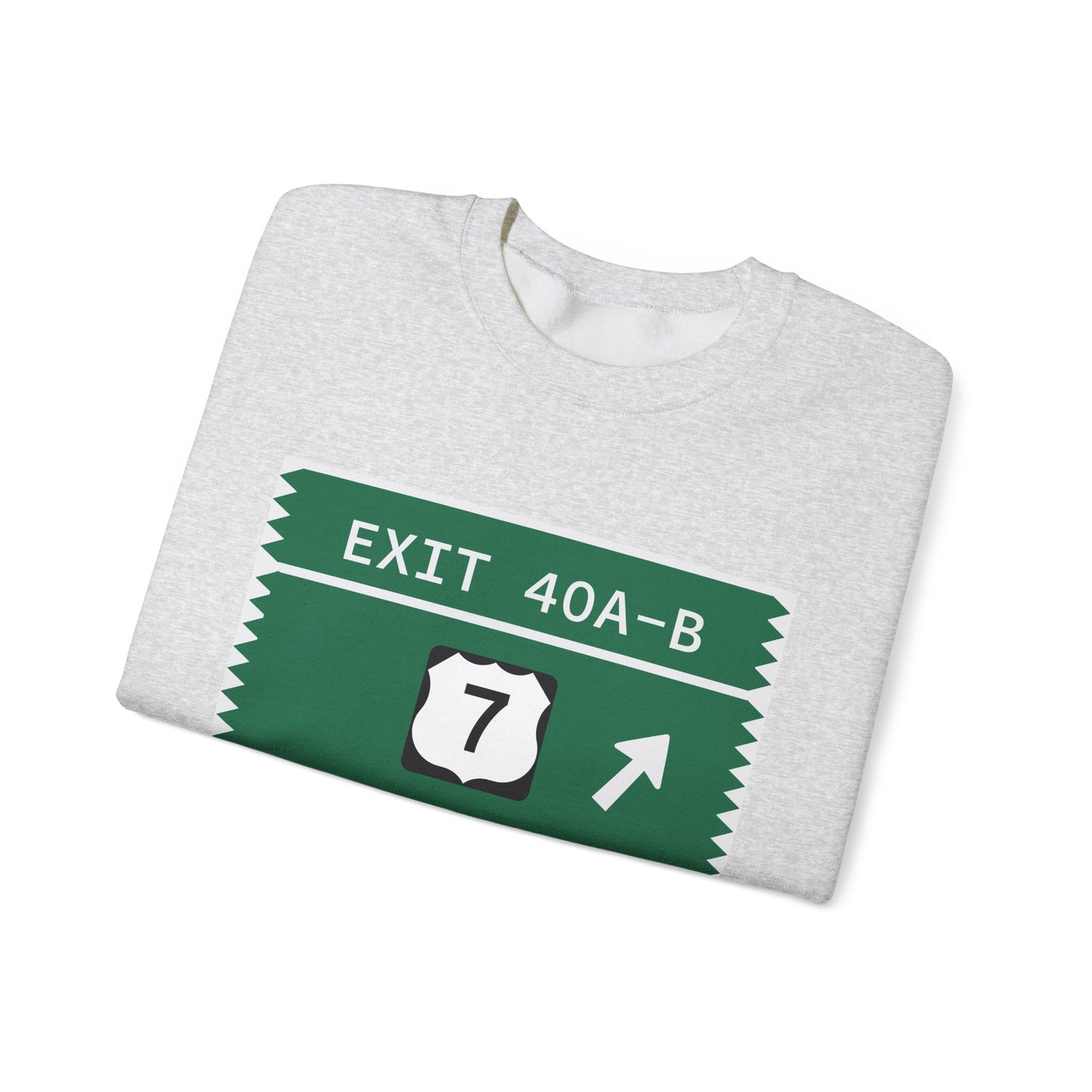 Vintage Merritt Parkway Exit 40 A-B Sign Unisex Heavy Blend™ Crewneck Sweatshirt