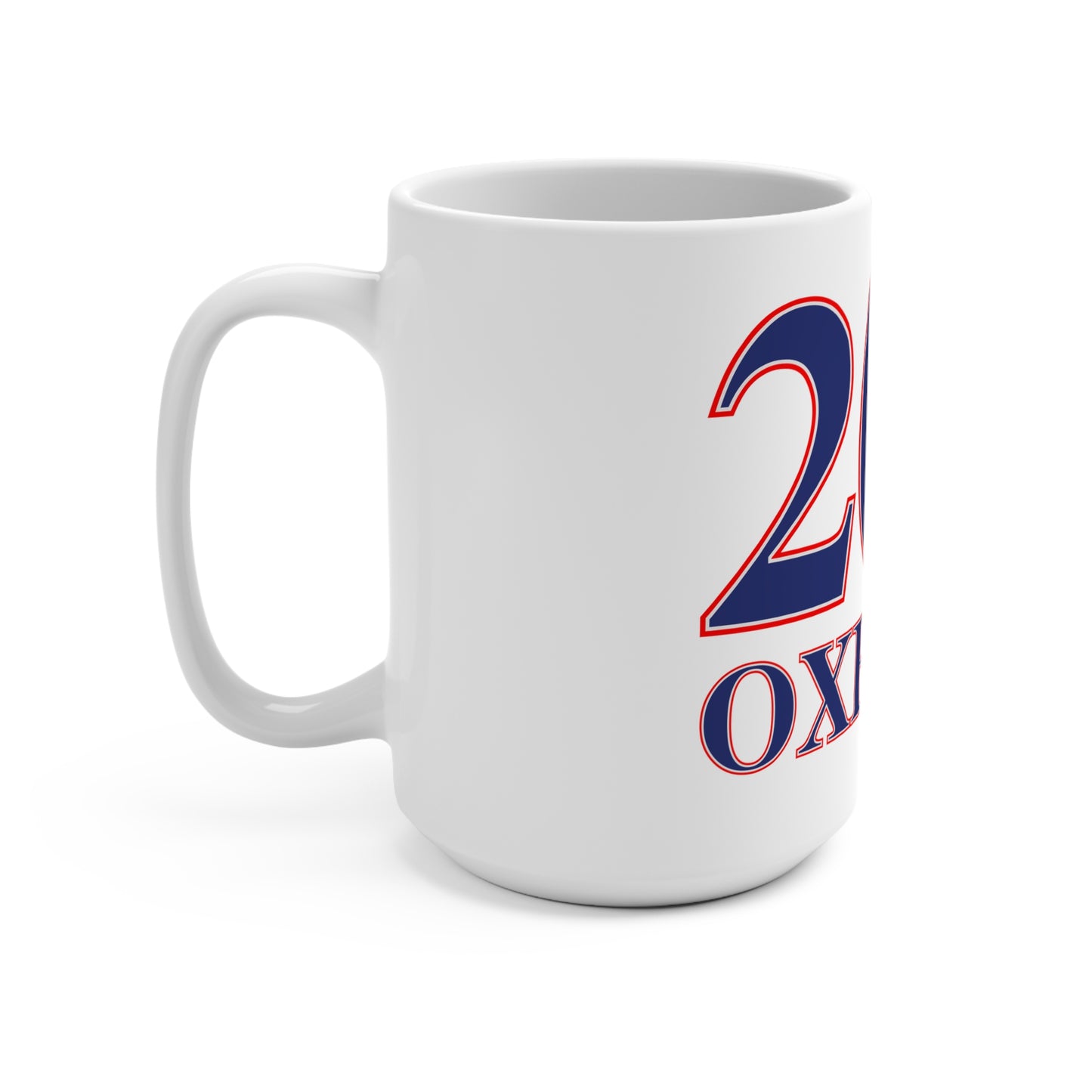 203 Oxford Red White & Blue Mug 15oz