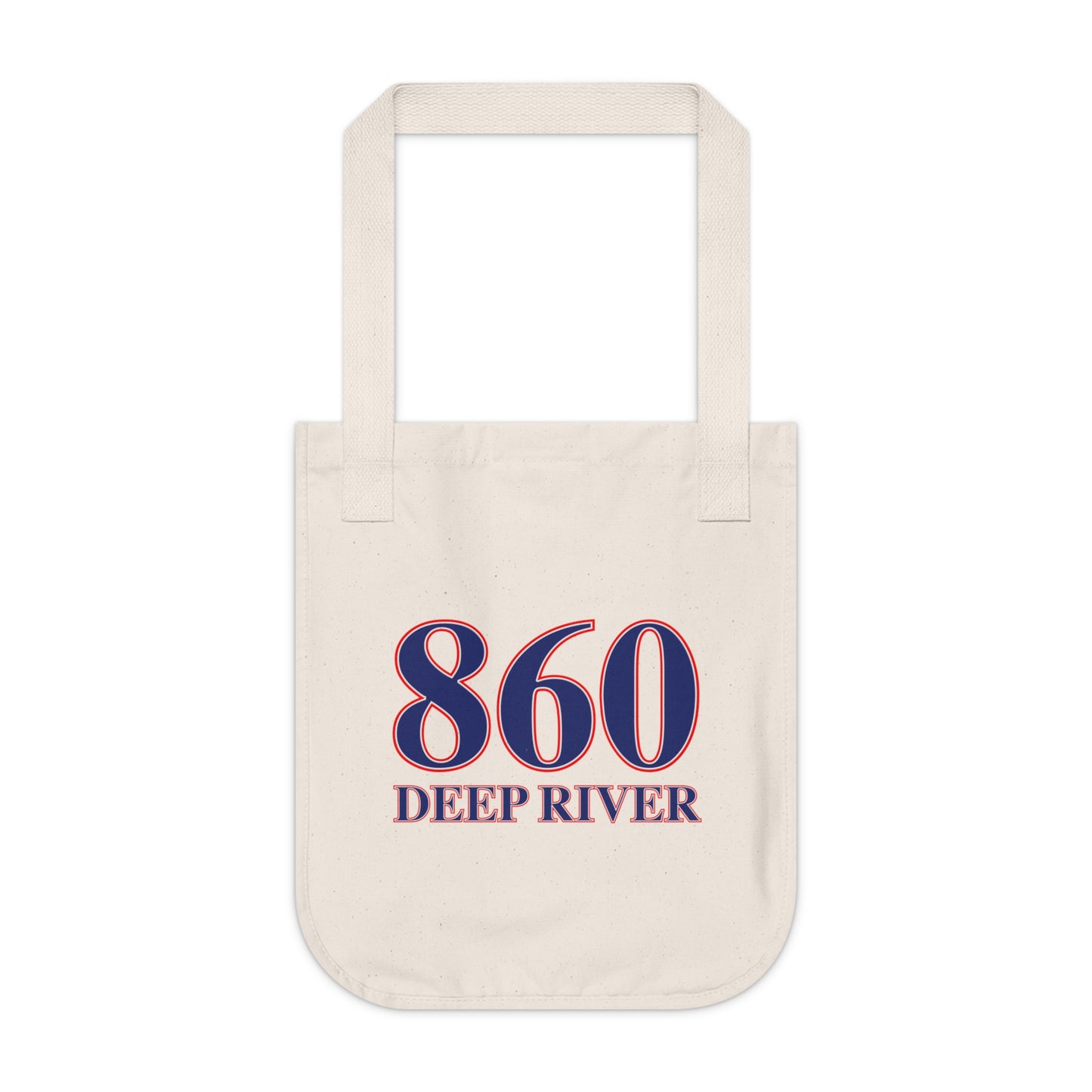 860 Deep River Red, White & Blue Organic Canvas Tote Bag