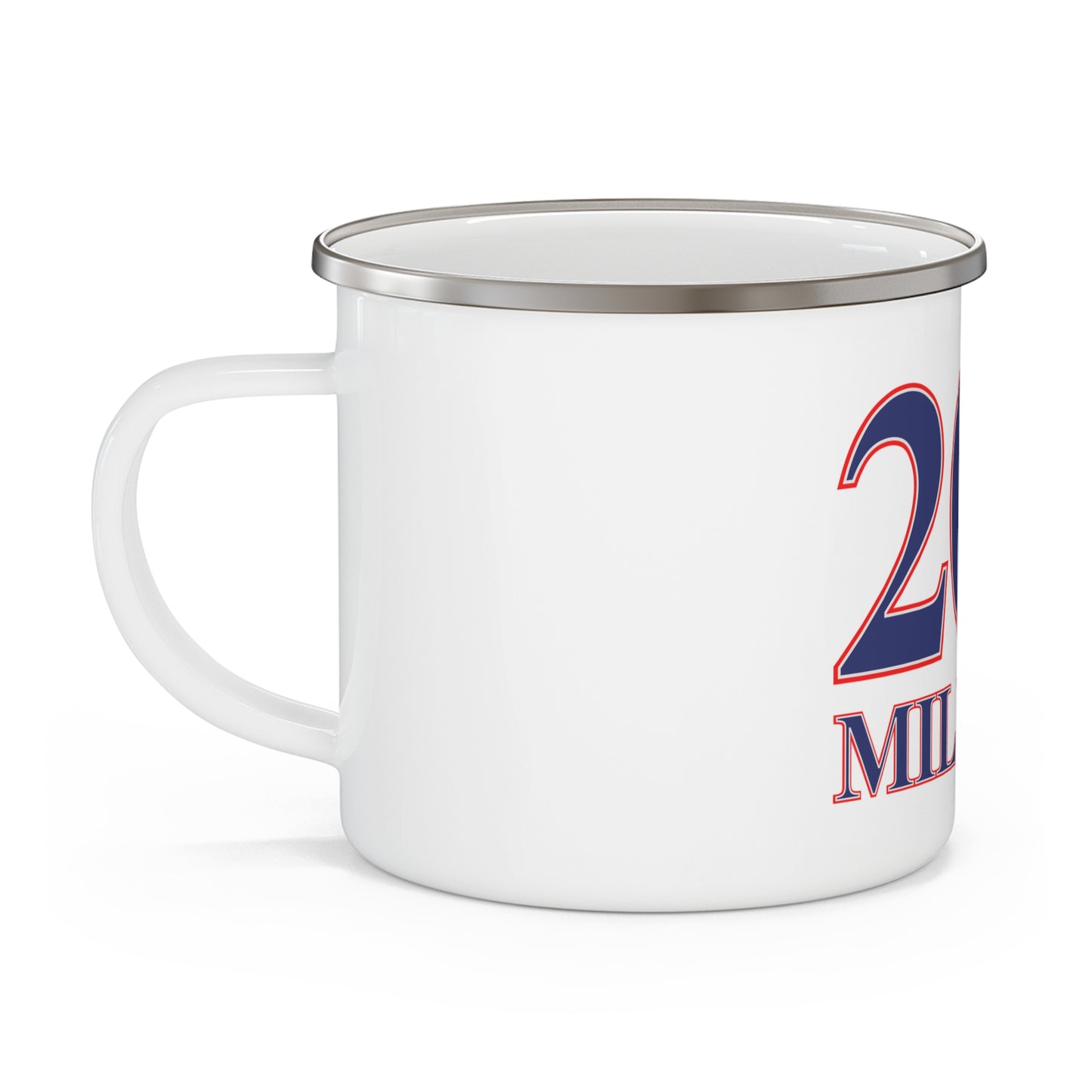 203 Milford Red White & Blue Enamel Camping Mug