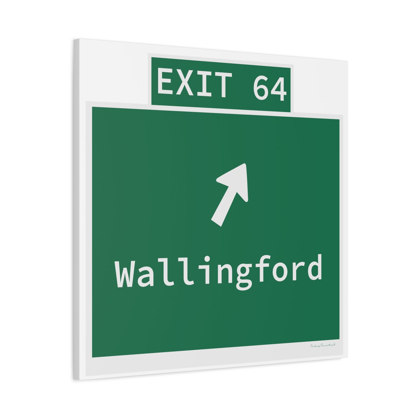 Vintage WCP Exit 64 Sign Matte Canvas, Stretched, 1.25"